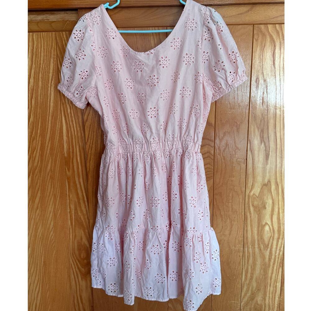 Seed Teen Pink Eyelet Broiderie Anglaise Mini Dress NWT, 16 - Picture 3 of 10